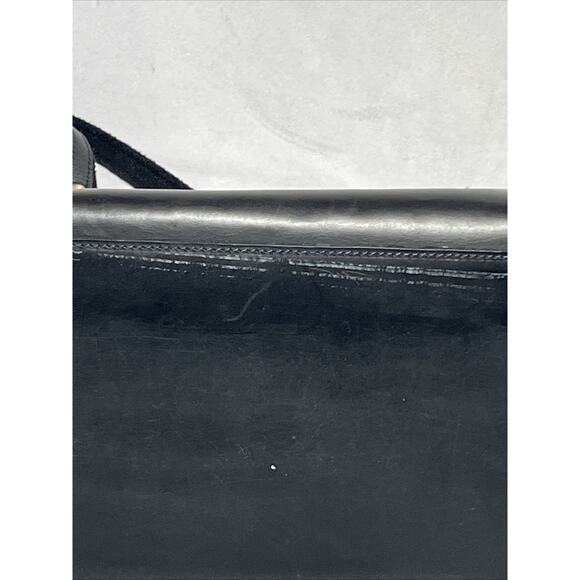 S Zone Leather Laptop Travel Tote Bag Black Zip Top Shoulder Bag Work Office - Picture 10 of 16